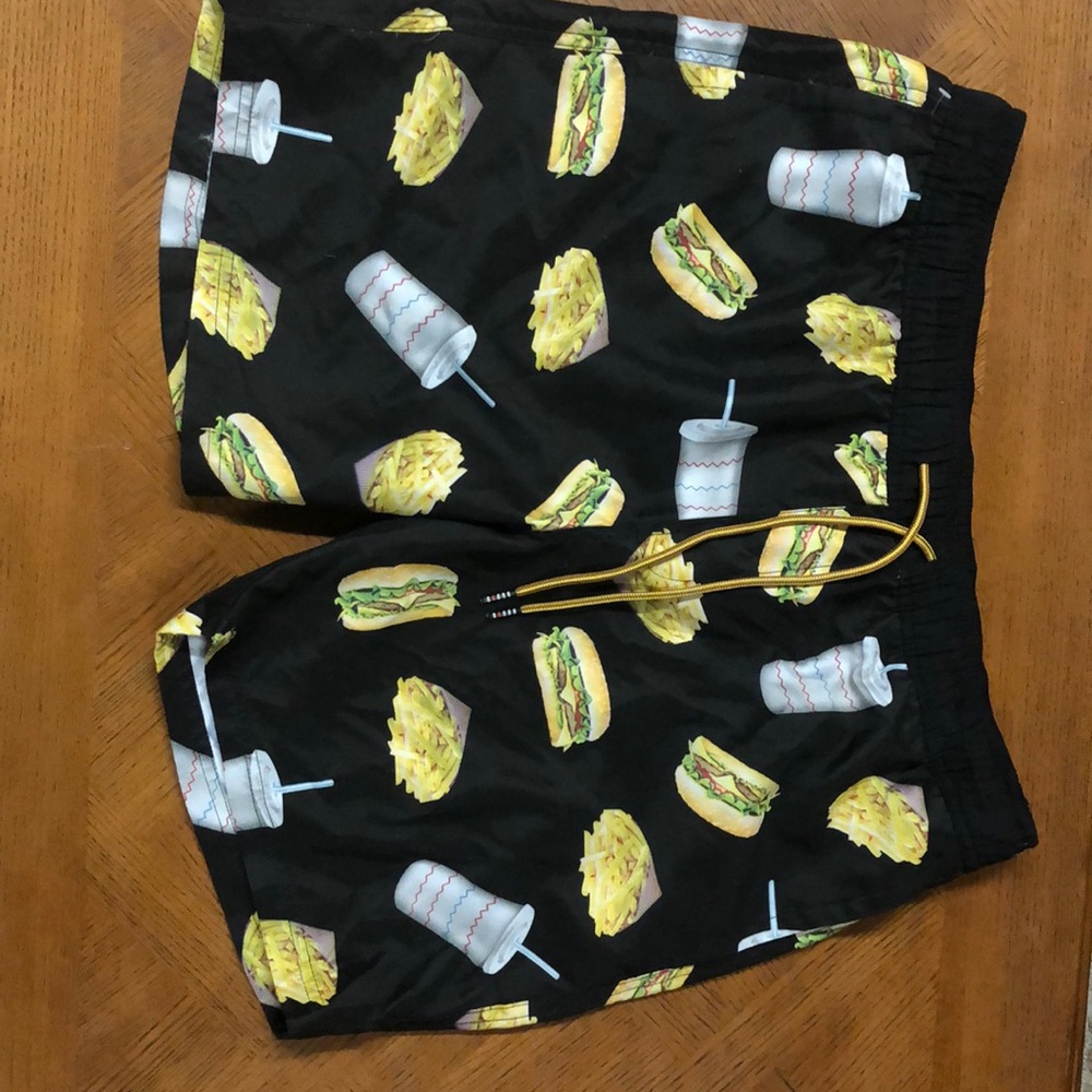 Valor burger fries board shorts swim trunks xl